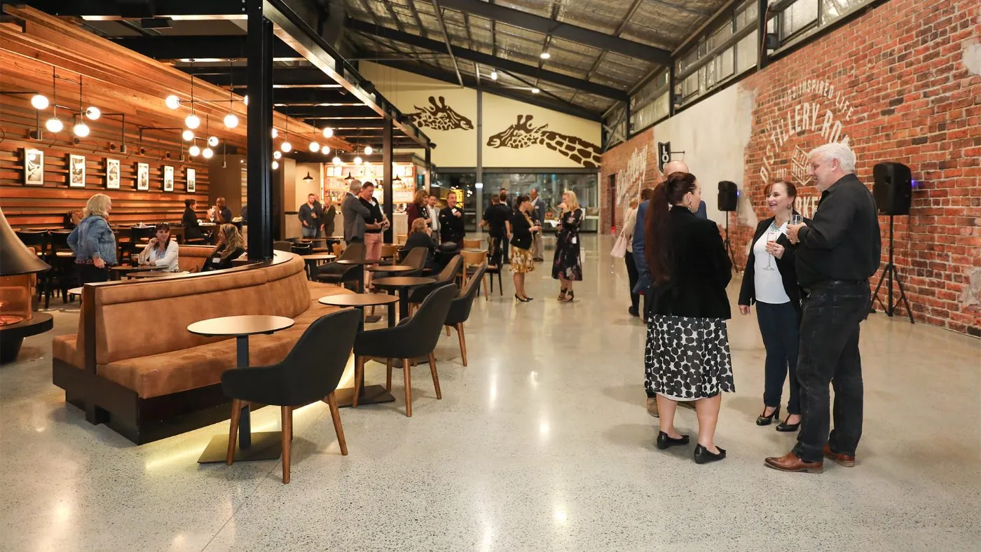 Polished concrete floor at the Zarraffa's head office, Brisbane