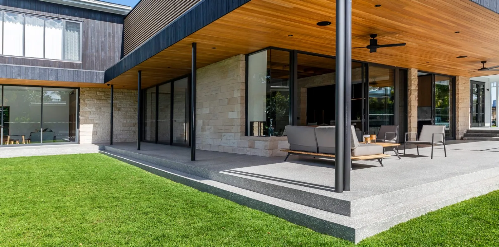 Mechanically polished concrete floor at the K2 Projects home, Hawthorne Brisbane - photo 10