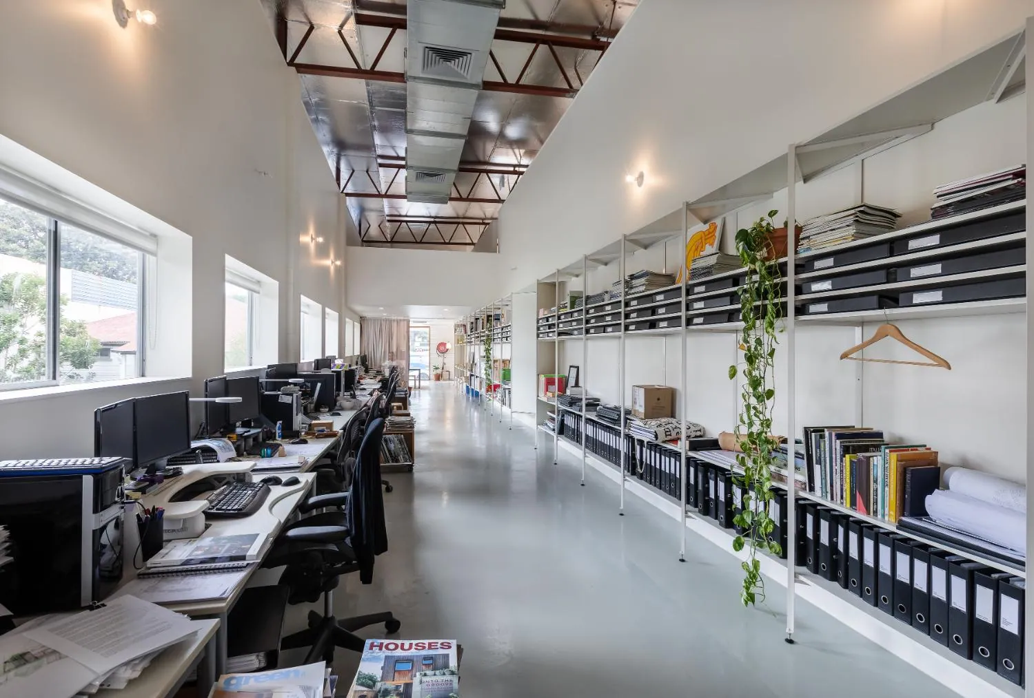 Honed concrete floor in a Brisbane gallery