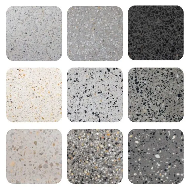Polished concrete colour and decorative aggregate options