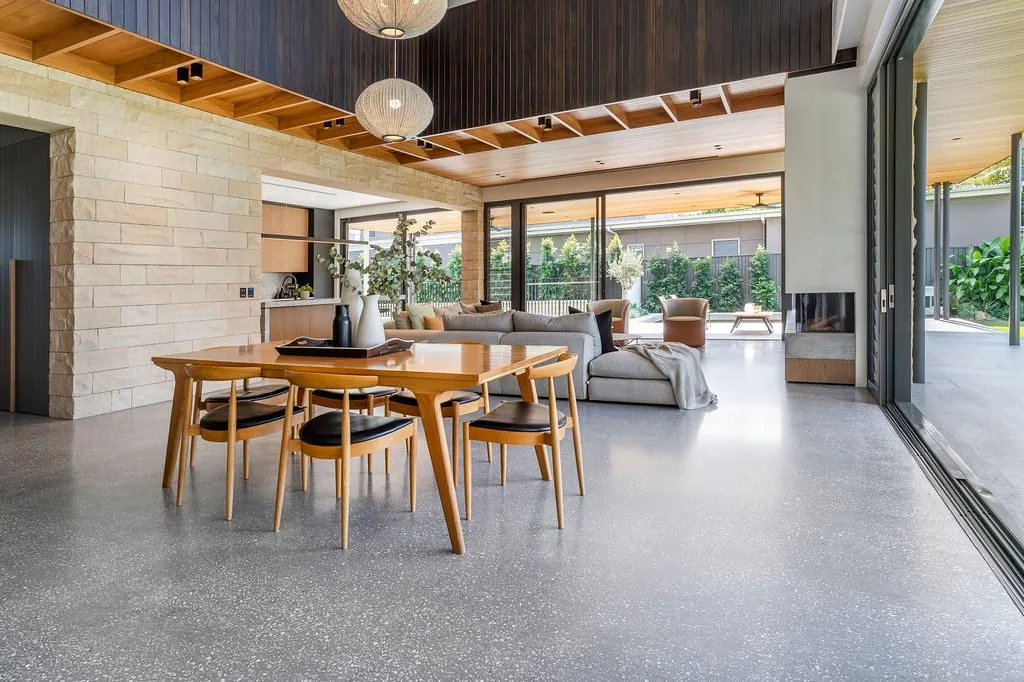 Mechanically polished concrete floor at the K2 Projects home, Hawthorne Brisbane - photo 2