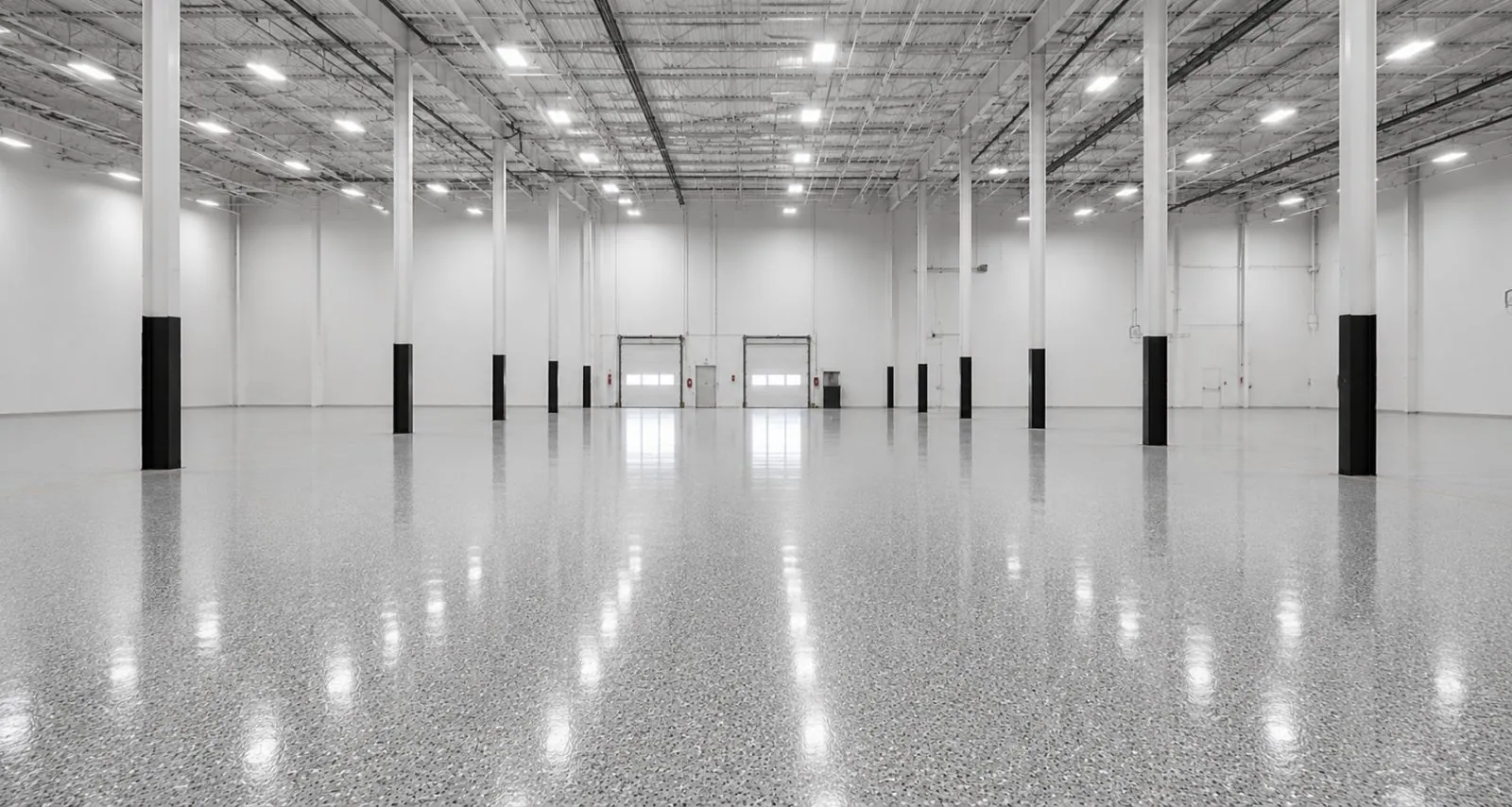 Epoxy flake floor in a Brisbane distribution warehouse
