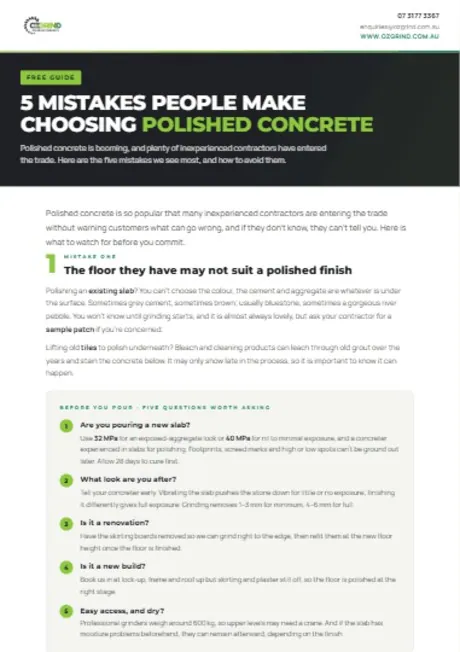 5 Mistakes People Make Choosing Polished Concrete guide