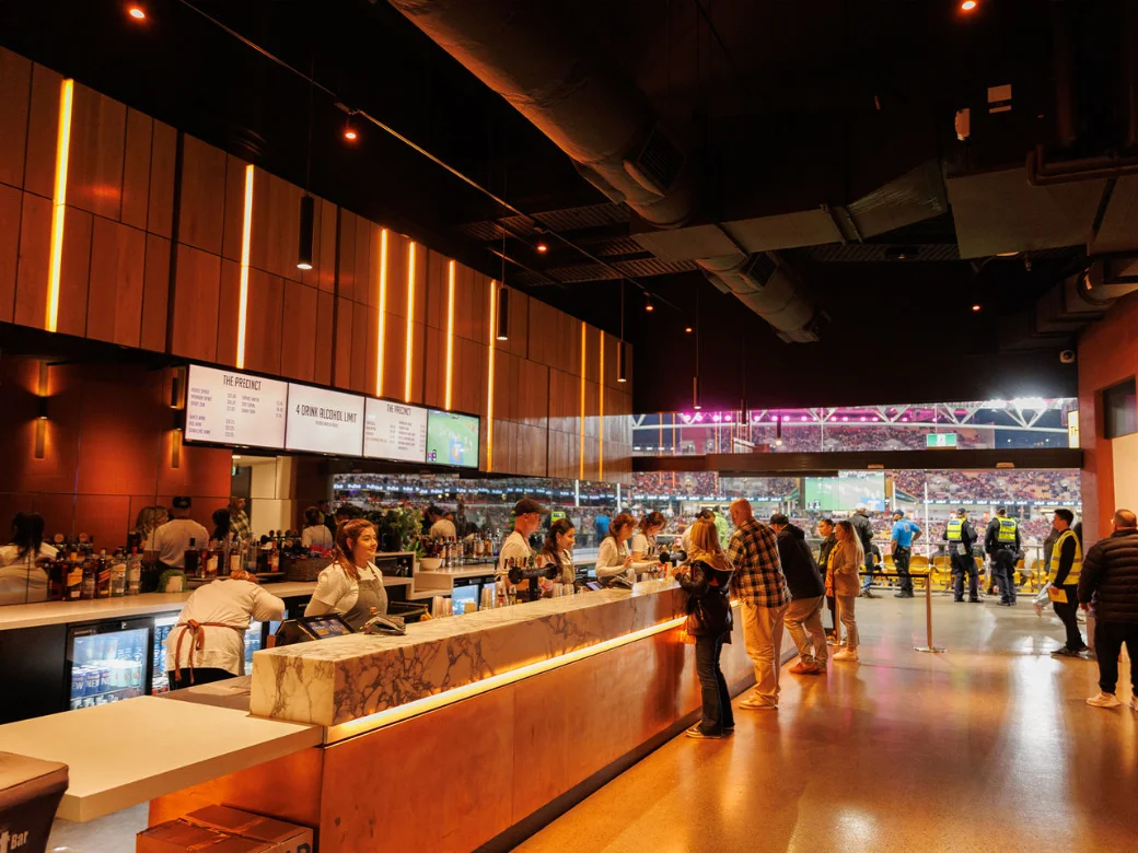 High gloss grind and seal concrete floor at the Suncorp Stadium Garden Bar, Milton Brisbane - photo 2