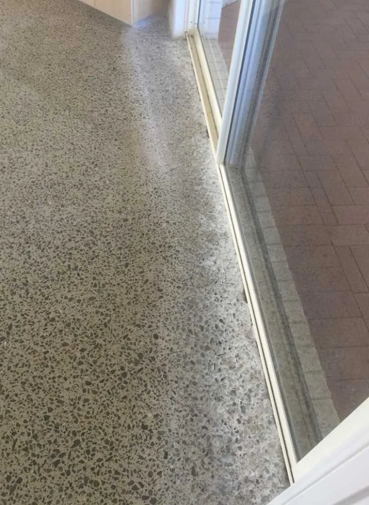 Moisture near a doorway or edge