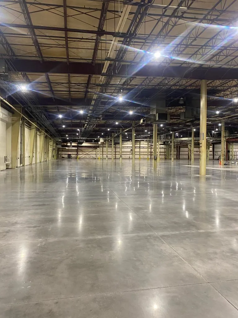 End of lease warehouse make good, floor restored to clean handover condition