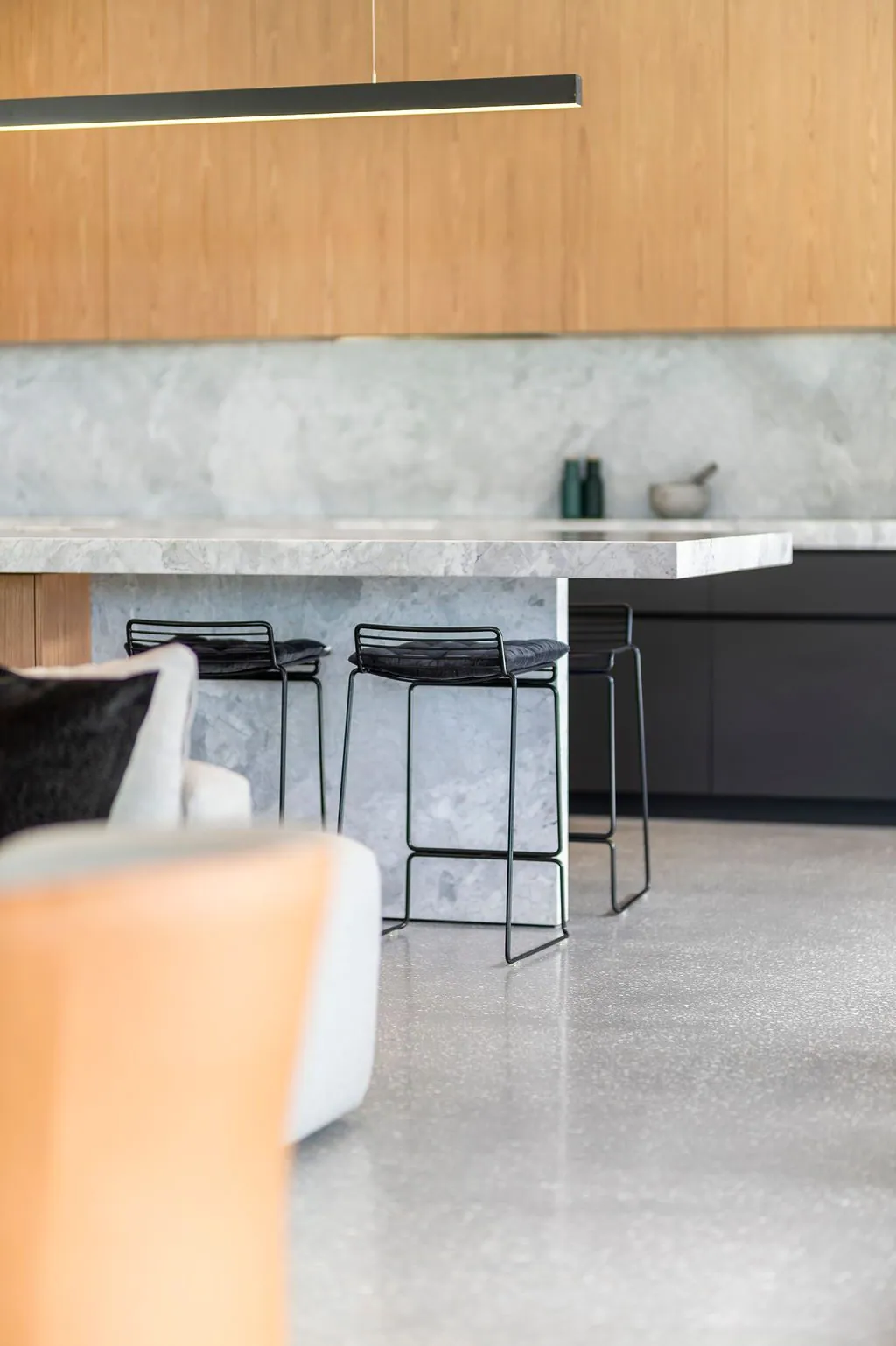 Mechanically polished concrete floor at the K2 Projects home, Hawthorne Brisbane - photo 6