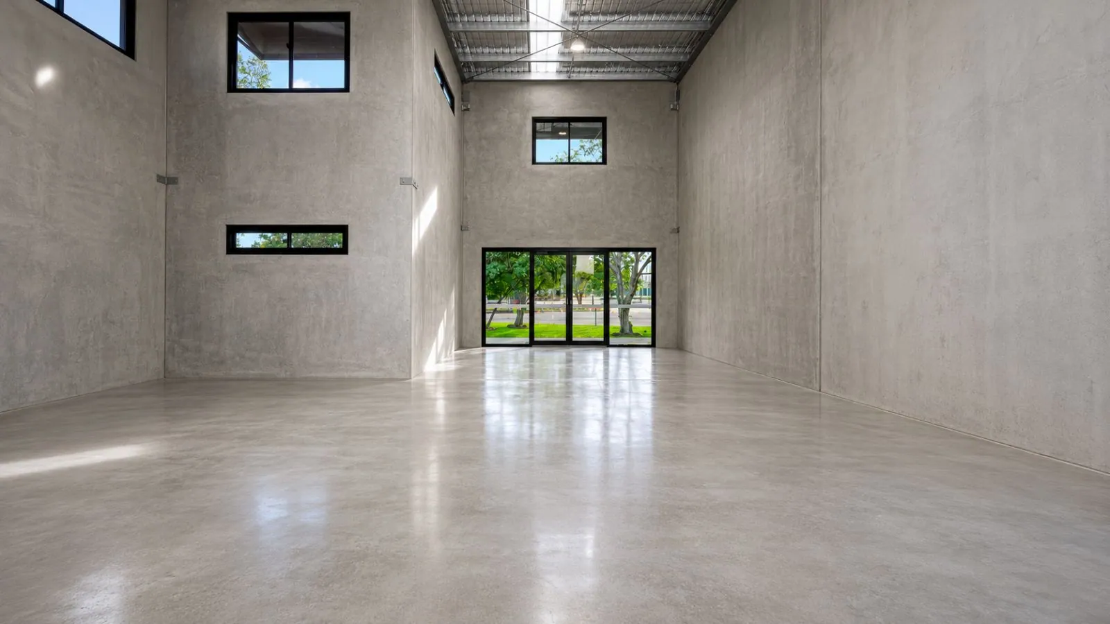 Polished concrete floor in Brisbane