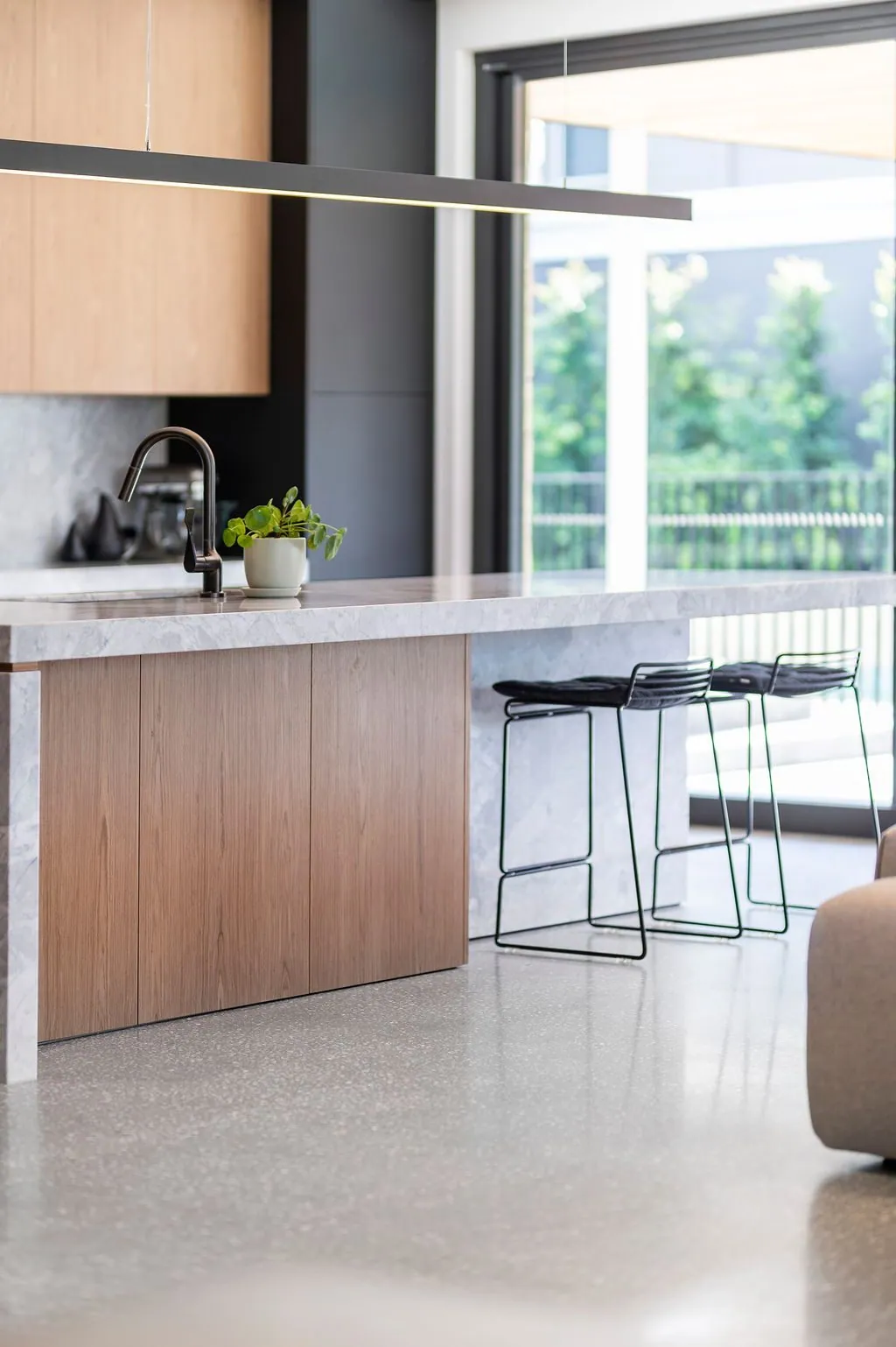 Mechanically polished concrete floor at the K2 Projects home, Hawthorne Brisbane - photo 5