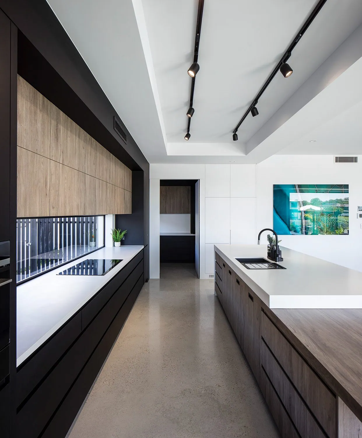 Polished concrete floor at the River Links House, Helensvale Gold Coast (4)