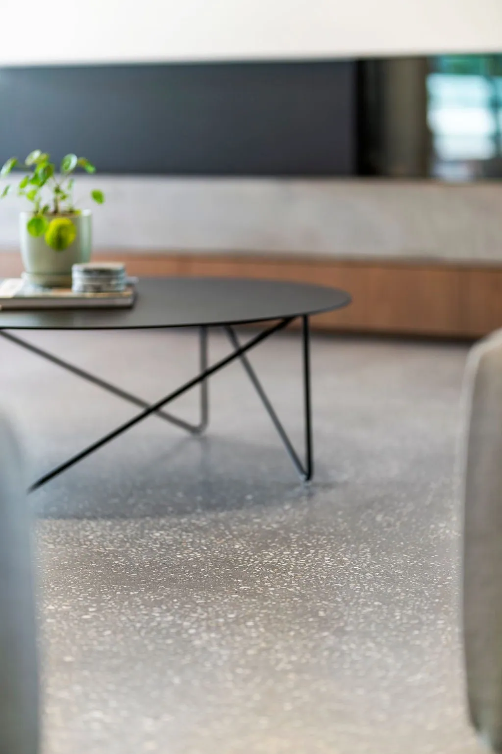 Mechanically polished concrete floor at the K2 Projects home, Hawthorne Brisbane - photo 1
