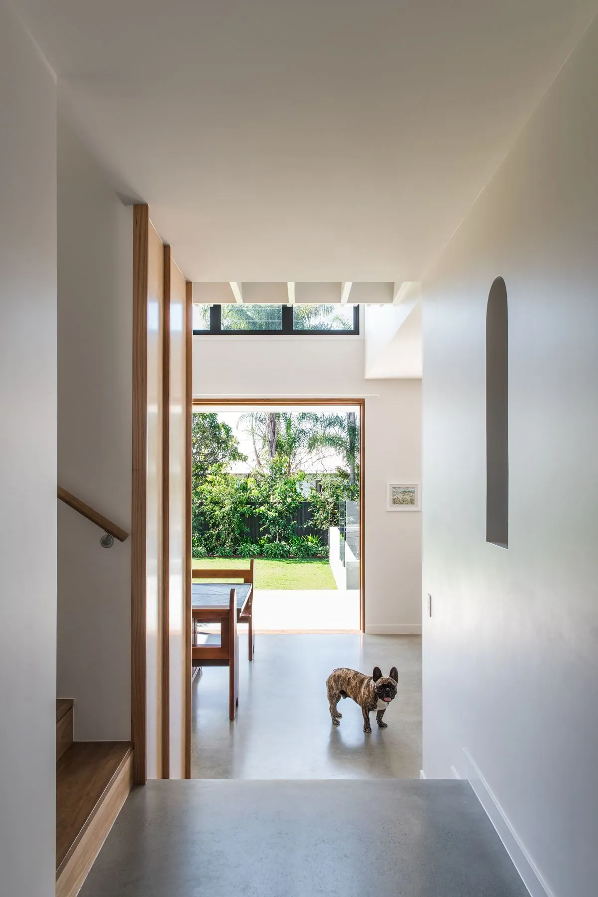 Polished concrete hallway in a Gold Coast home