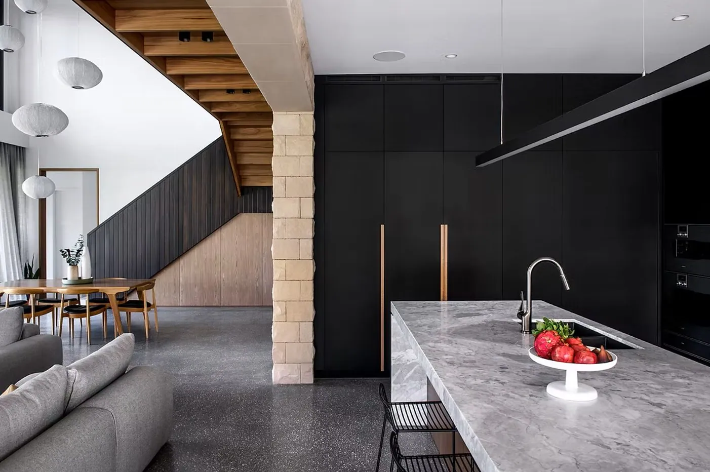 Mechanically polished concrete floor at the K2 Projects home, Hawthorne Brisbane - photo 11