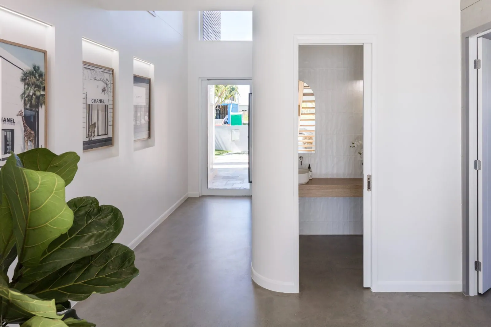 Mechanically polished concrete floor at the Monster Homes residence, Newport Brisbane - photo 5
