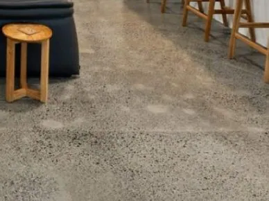 Footprints in wet concrete