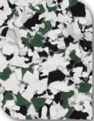 Rainforest epoxy flake floor blend Brisbane