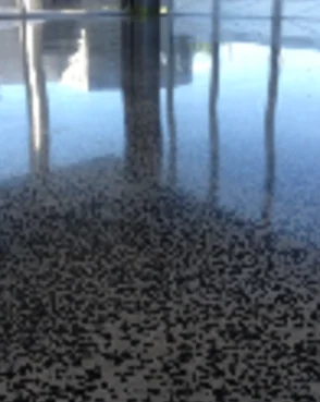High-gloss polished concrete floor