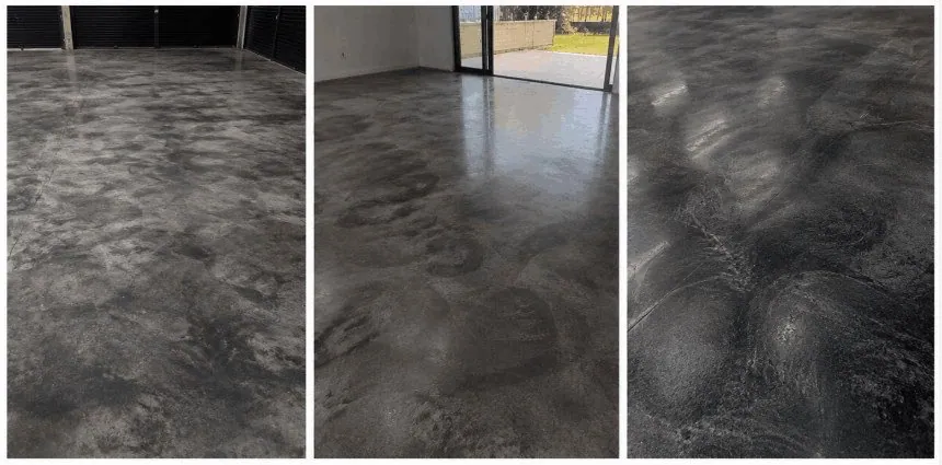 Burnt concrete slab
