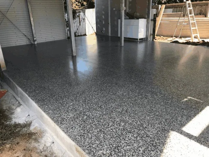 Hybrid concrete flooring