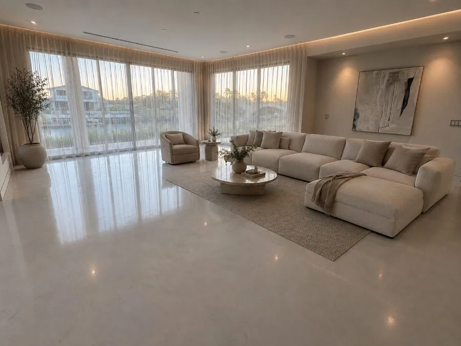 Feather finish microcement overlay floor, care and maintenance guide