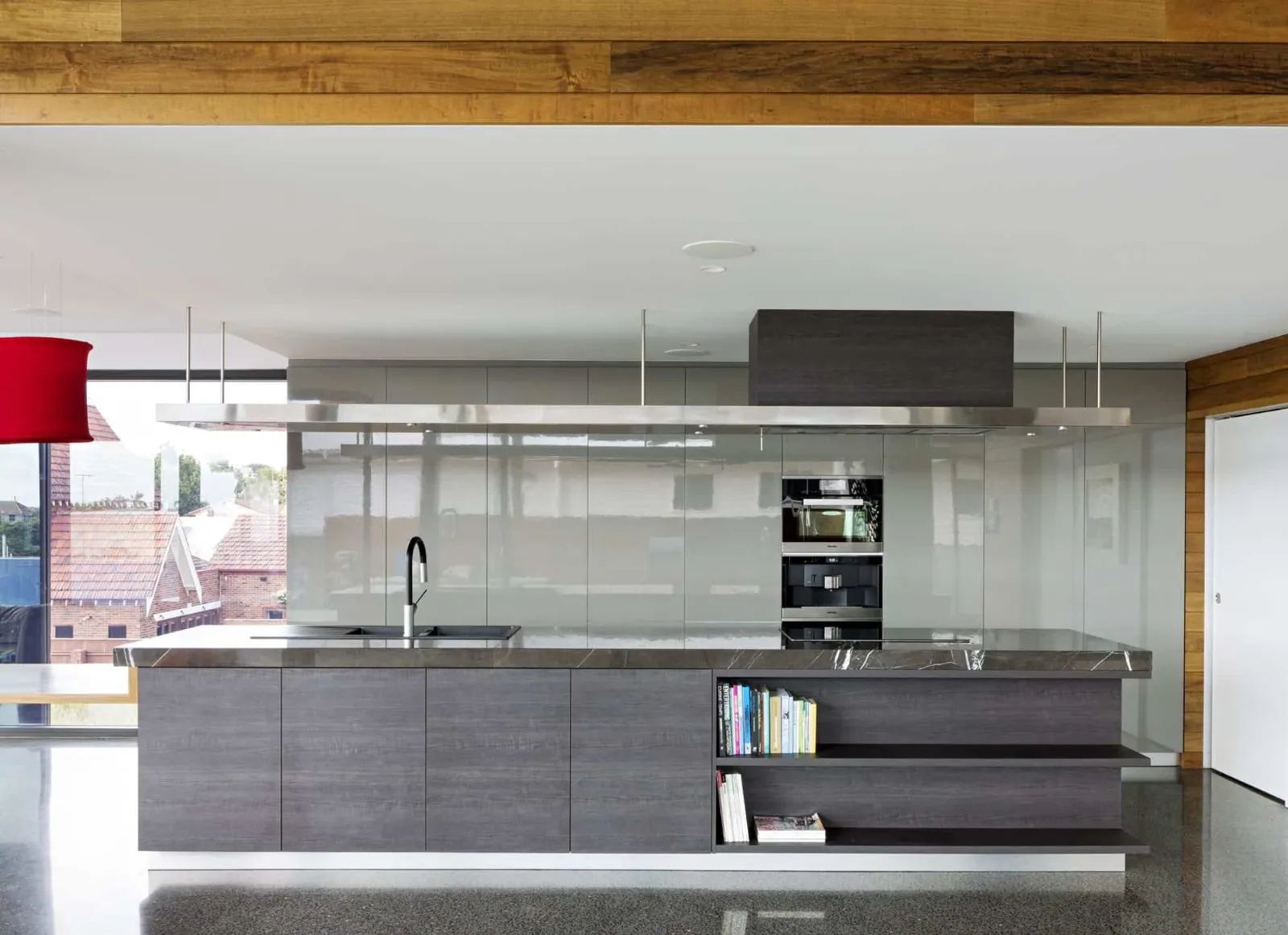 Polished concrete floor at the Christian Street Clayfield home Brisbane project photo 8