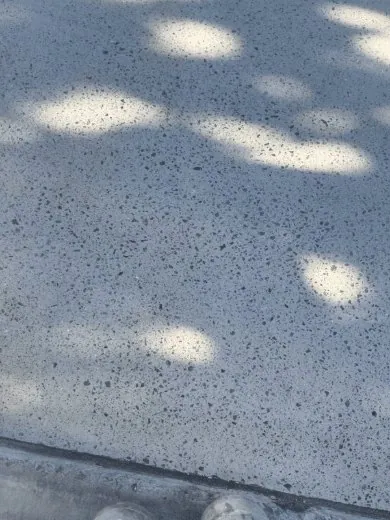 Honed concrete floor