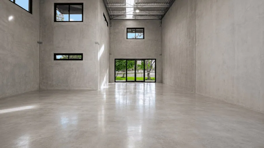 Surface polished concrete floor