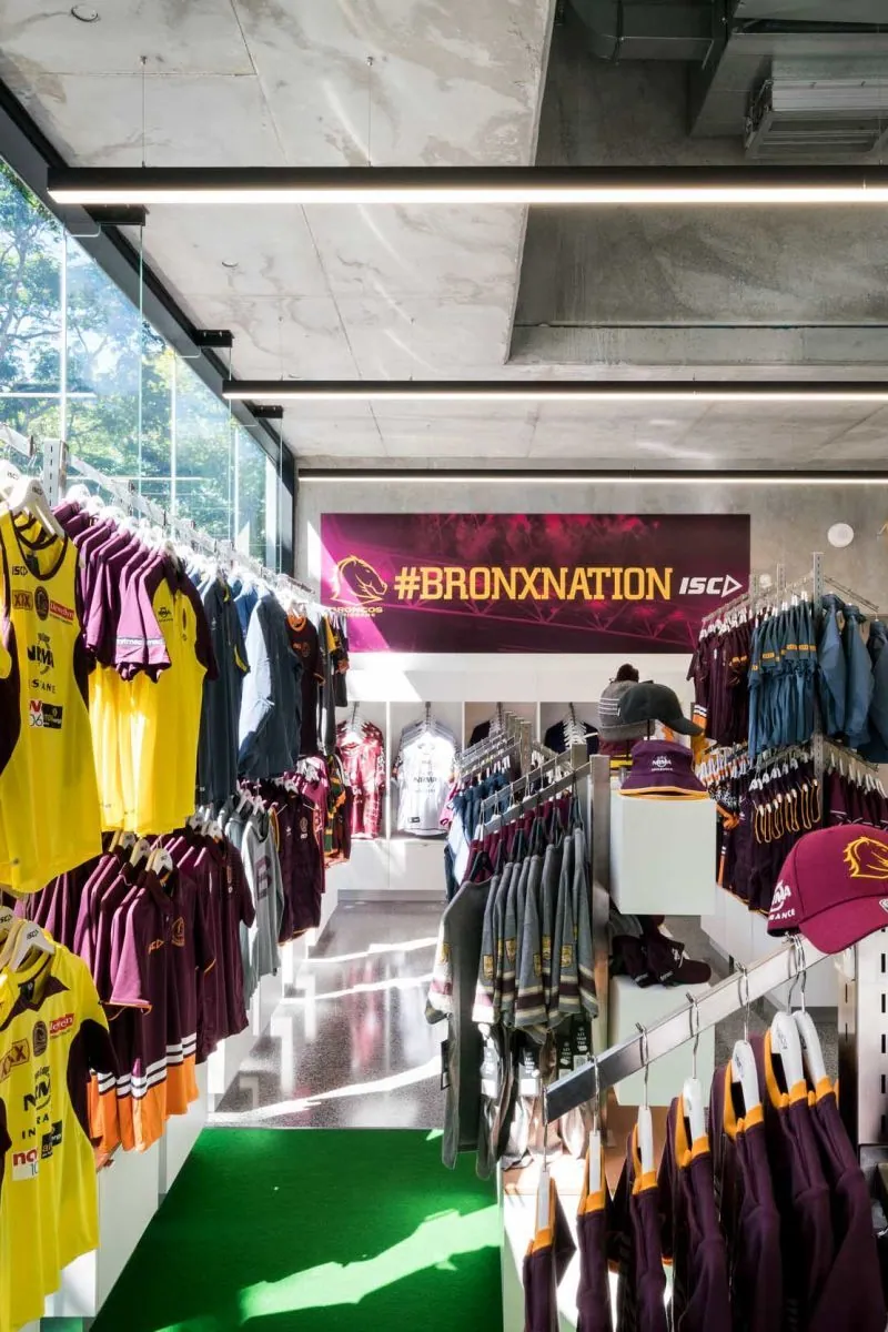Grind and seal concrete floor at the merchandise store entry of the Brisbane Broncos Clive Berghofer Centre, Red Hill