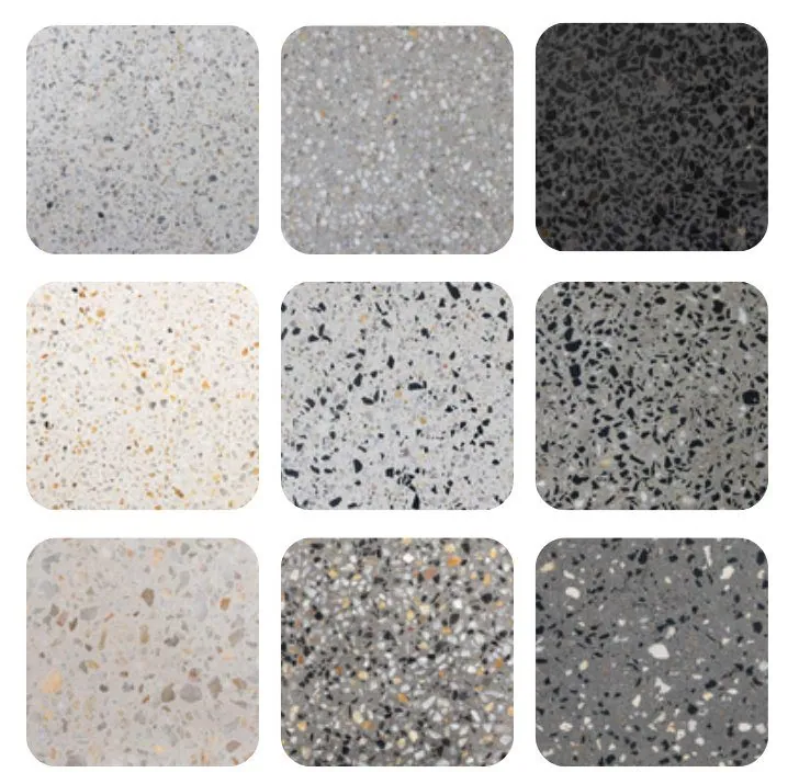 Driveway honed finish options - colour and decorative aggregate choices