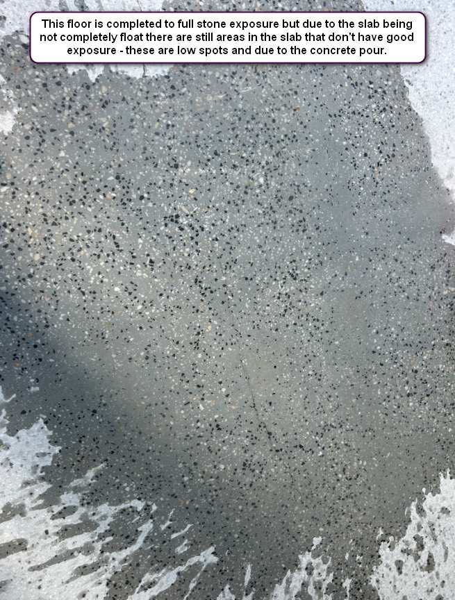 Uneven stone exposure