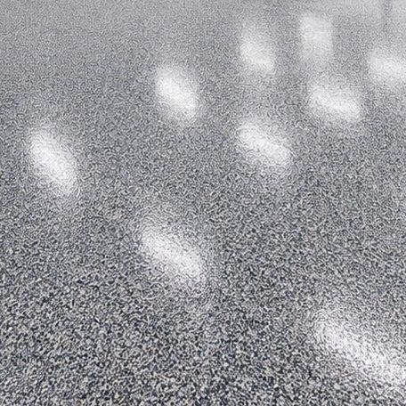 Epoxy flake blend detail, speckled decorative finish