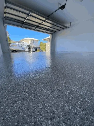 Residential flake garage floor, Brisbane