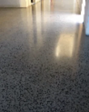 Semi gloss polished concrete floor sheen sample
