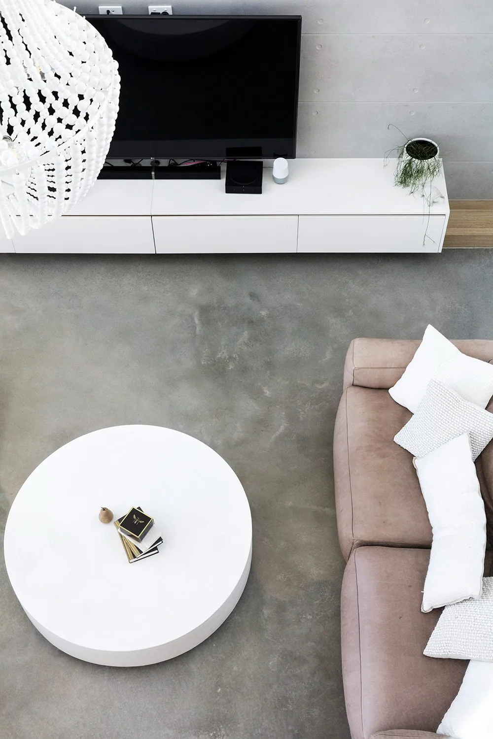 Mechanically polished concrete floor at the Monster Homes residence, Newport Brisbane - photo 4