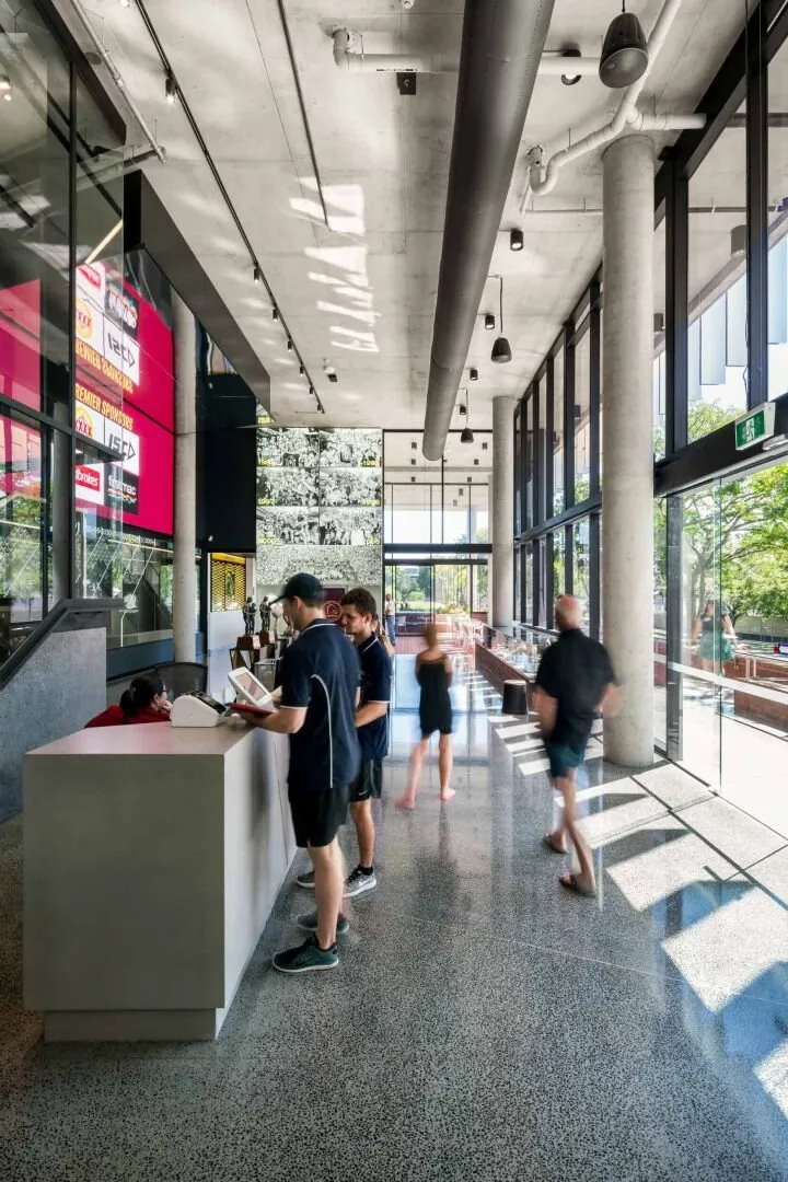 Grind and seal concrete floor at the Broncos training facility in Brisbane