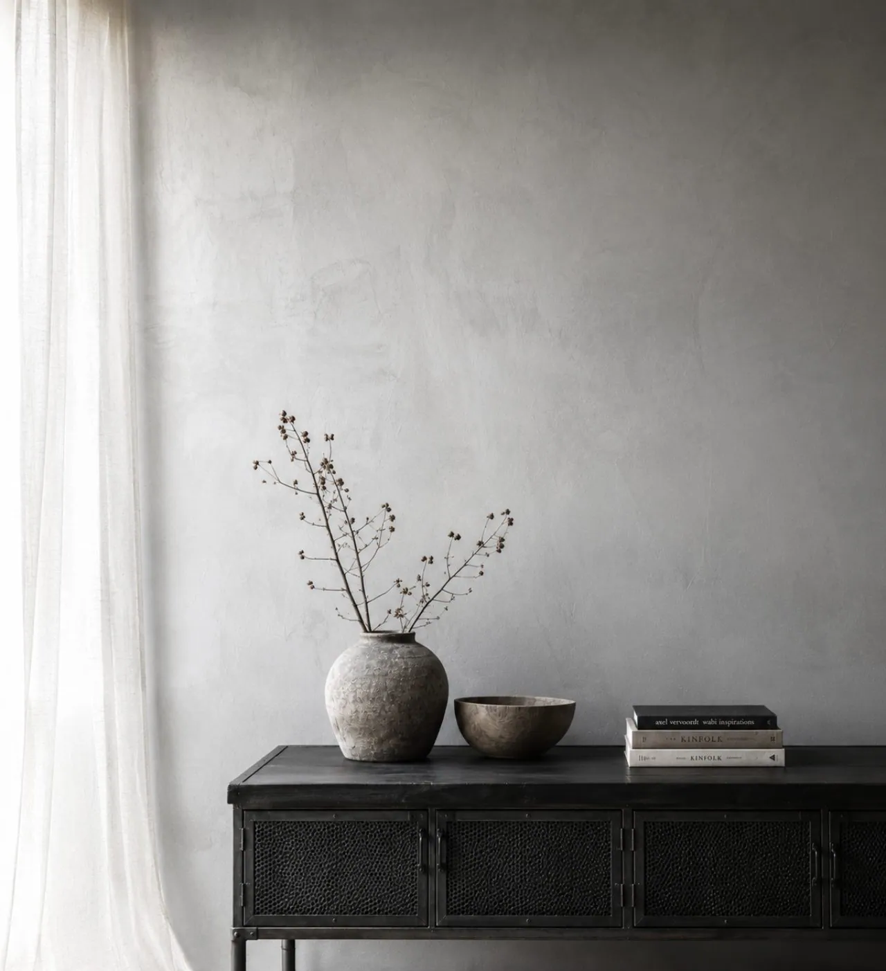 Microcement feature wall and polished concrete overlay styling by OzGrind