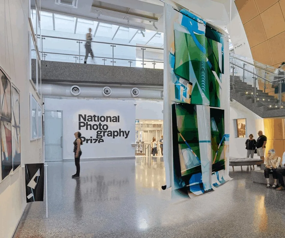 Commercial polished concrete floor at a gallery fit-out
