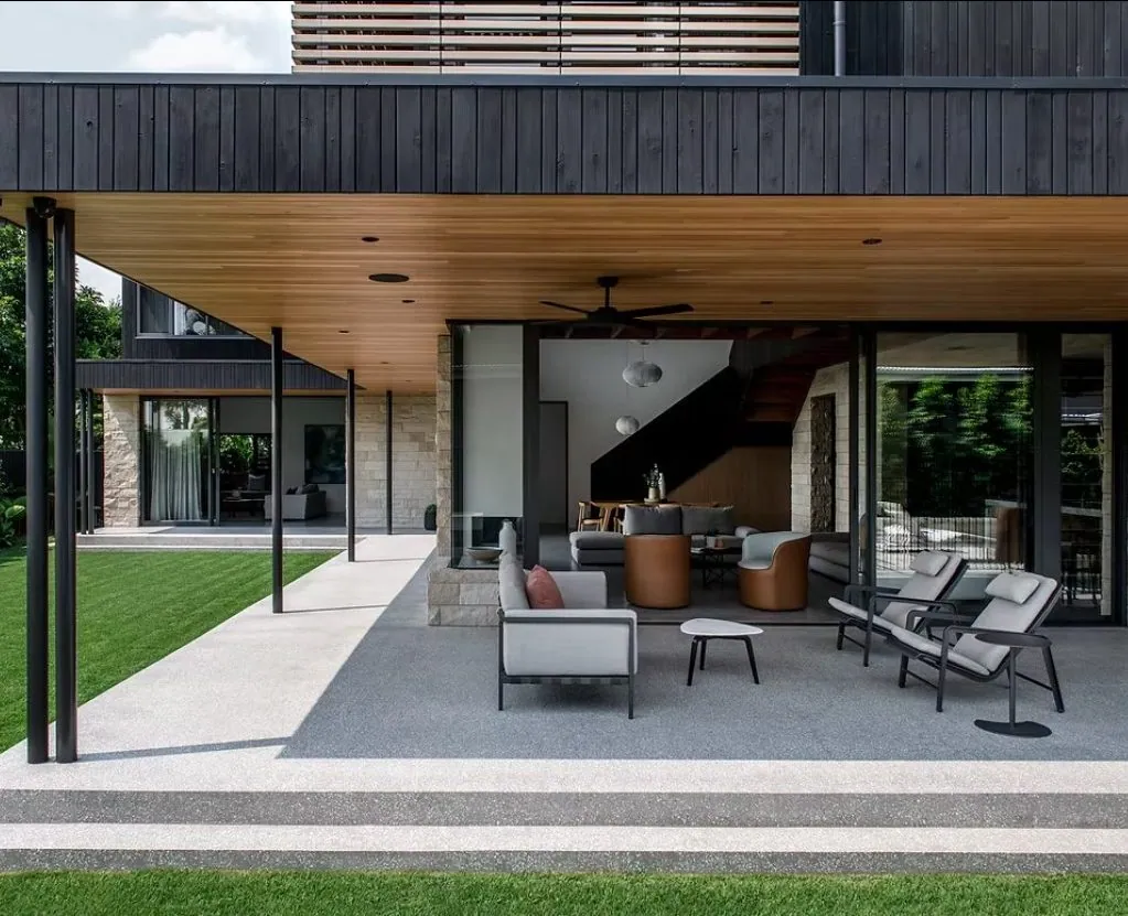 Honed concrete floor