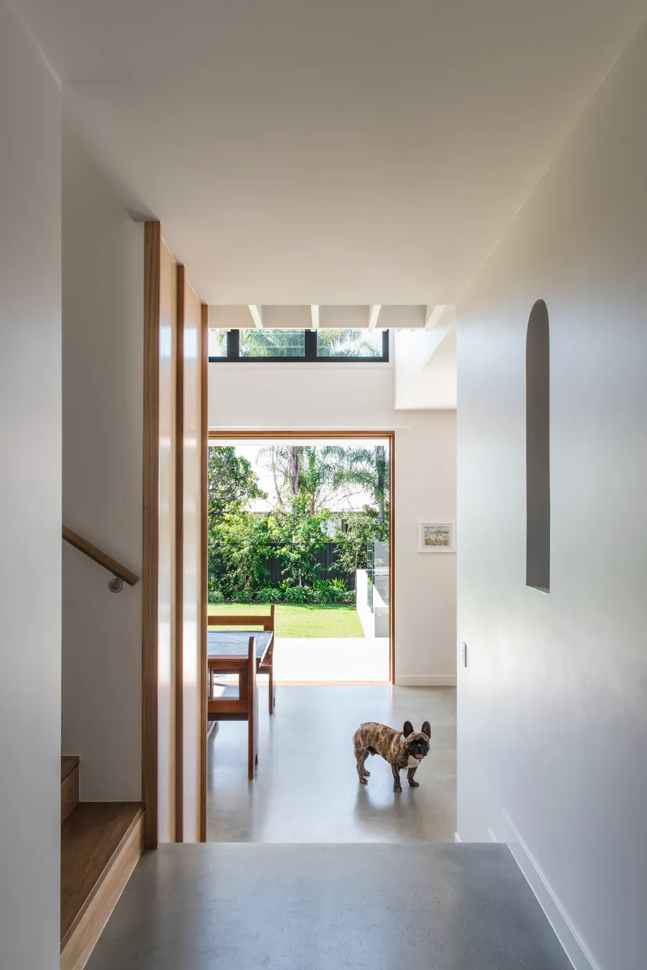 Mechanically polished concrete floor with a nil stone exposure matte finish in a Brisbane home