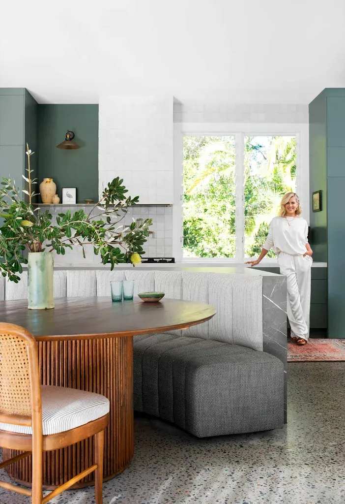 Polished concrete floor at a modern Brisbane home